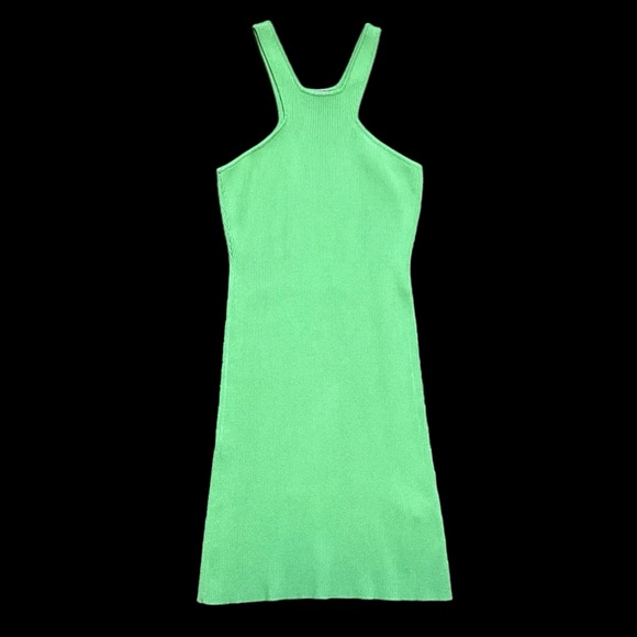 GAUGE81 Avila Ribbed Mini Halter Dress in Bright Green - Picture 6 of 9